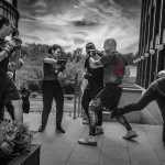 Krav Maga miejski trening w terenie walka w mieście sparing uderzenie cios sztuki walki grupa ćwiczenia